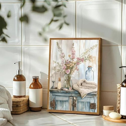 Bathroom Flower Diamond Art Kits for Adults Diamond Painting 12x16 Inch - color: DD139