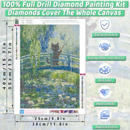 Black Cat Diamond Art Kits for Adults Cute Diamond Painting Kit Beginner - color: DP03669, size: Round Drill
