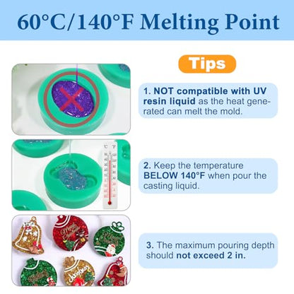 JDiction Reusable Silicone Mold Making Kit, 16oz Remeltable Silicone for Mold Making, No Mix, Non-Toxic, Odorless Silicone Rubber for Resin, Epoxy, Picky Pad, Clay, Soap, Candle, Small Crafts