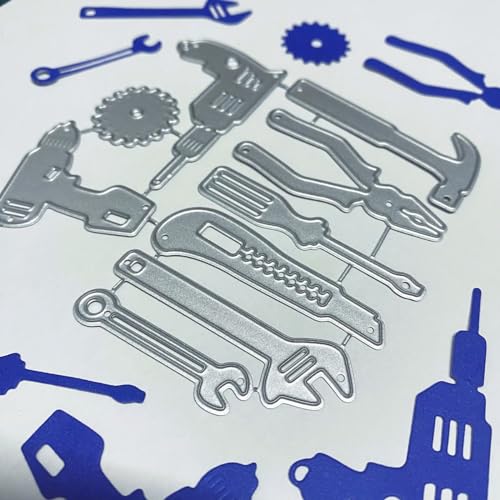 Repair Tools Cutting Dies for Making Men's Cards Metal Dies Handmade DIY Paper Cards Album Decoration Stencils Template Embossing for Card Scrapbooking Craft (Tools) - style: Repair tools