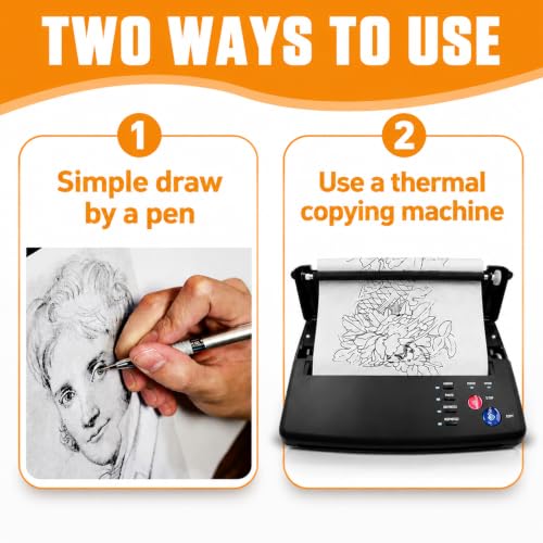 Tattoo Transfer Paper - Ruicco 50 Sheets Tattoo Stencil Paper Thermal Stencil Paper 4 Layers A4 Size