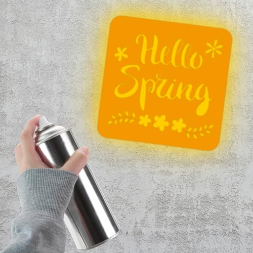 36pcs Summer Drawing Stencils for Kids 8 Inch Sidewalk Chalk Stencils Painting Large Washable Reusable Summer Themed Flowers Primary Shape Template for Kids Toddlers Preschool - style: Hello Summer