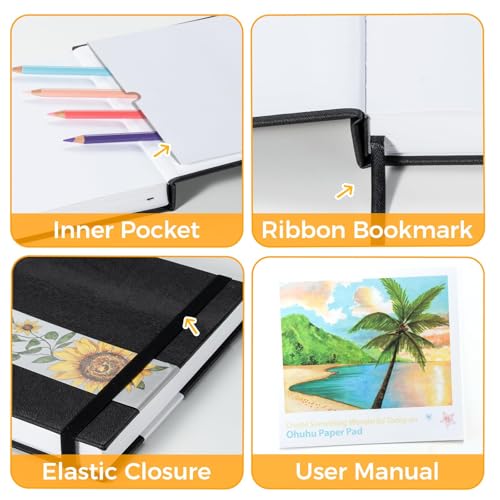 Ohuhu 7"x10" Marker Paper Pad Art Sketchbook for Drawing and Sketching - size: 7" x 10"