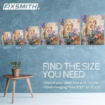 Canvas Boards for Painting 12x16 Inch, Super Value 12 Pack White Blank Canvas Panels, 100% Cotton Primed, Painting Art Supplies for Professionals, Hobby Painters, Students & Kids - size: 12"×16"