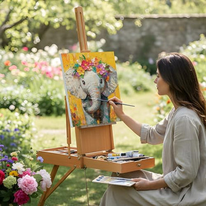 Sherr 12 Pcs Pre Drawn Canvas for Adults,Flower Animals,8 x 10 Inch - size: 8 x 10 Inch, style: Flower Animals