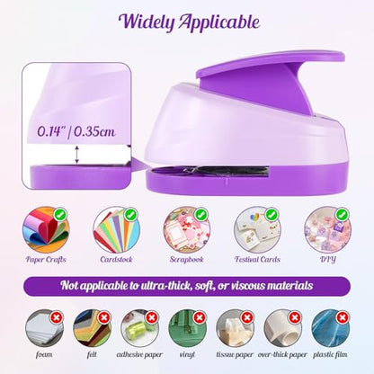 Circle Punch 1 Inch, Portable Large Hole Punch, 1 Inch Hole Punch, Effortless Circle Punches for Paper Crafts, Cardstock, Scrapbook, Festival Cards, DIY Arts