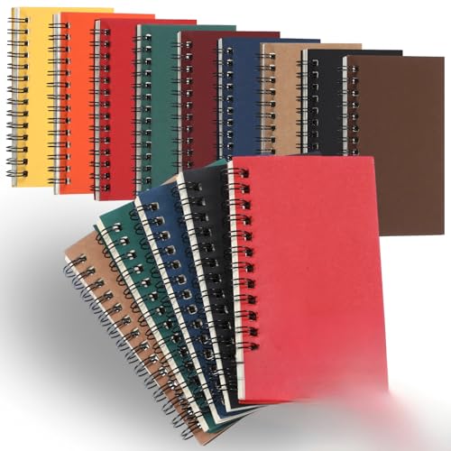 Jutom 18 Pcs Small Spiral Notebook Memo Pad 3x5, Multi Color - color: Multi Color