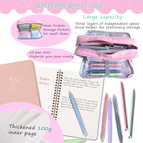 SHINYHARBOR 47PCs Bible Journaling Kit for Women Teen Girl - color: Pink