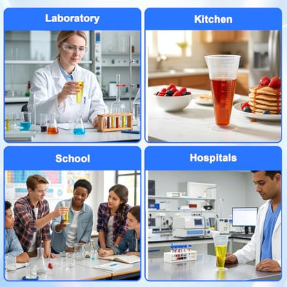 ML Graduated Measuring Cup, 100mL Round Base Cone Shape Graduated Beaker