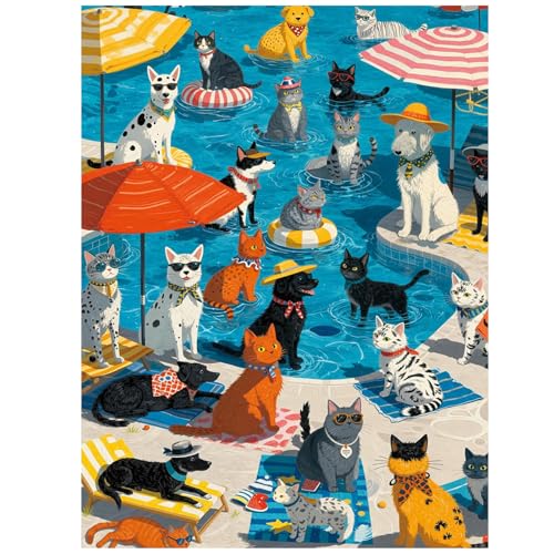 Cat Diamond Art Kits for Adults, Diamond Painting Kits for Adults 12x16 in | Diamond Painting Kits for Adults Beginners, Gem Art, 5D Full Drill, DIY Arts and Crafts for Gift Home or Decor - color: Cat 2