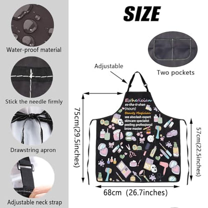 JXGZSO Esthetician Apron - Estheticians & Cosmetologist Apron Gifts for Makeup Artists & Beauticians - color: Esthetician Beauty Apron