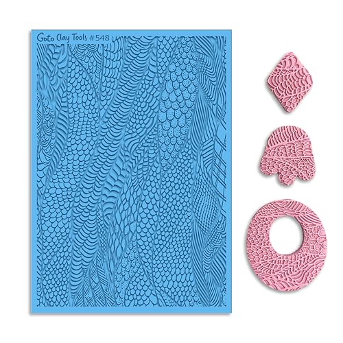 GOTO CLAY TOOLS Snake Skin Texture Sheets for Polymer Clay, Achieves the Same Texture as a Polymer Clay Roller, Snake Skin Texture mat for Polymer Clay – TM-548