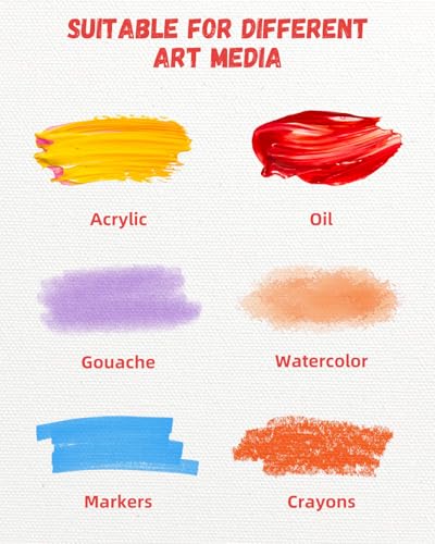 11x14 inch 42 Pack Flat Painting Canvas Boards- Gesso Primed | Acid-Free 100% Cotton Canvas Panels for Acrylics Oil Watercolor Tempera Paints - size: 11"x14"- 42pcs