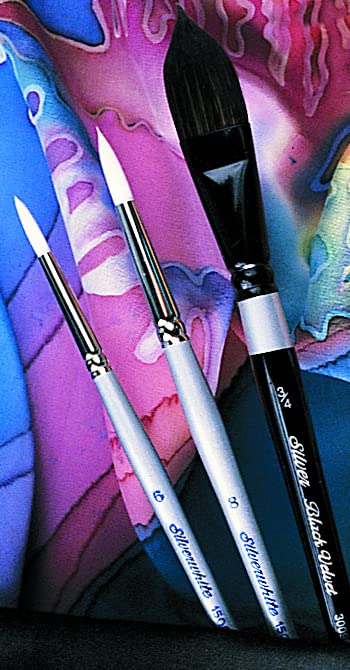 Silver Brush Limited Susan Louise Moyer Specialty Watercolor Set, 3pc | Round, Oval Short Handle, Soft Fine Point Synthetic and Squirrel Mix Bristle, Superb Paint Absorbency, Smooth Strokes - color: Master Specialty Set