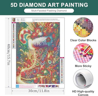 Christmas Diamond Art Kits for Adults , diamond painting kits for Beginners - color: Christmas Boots