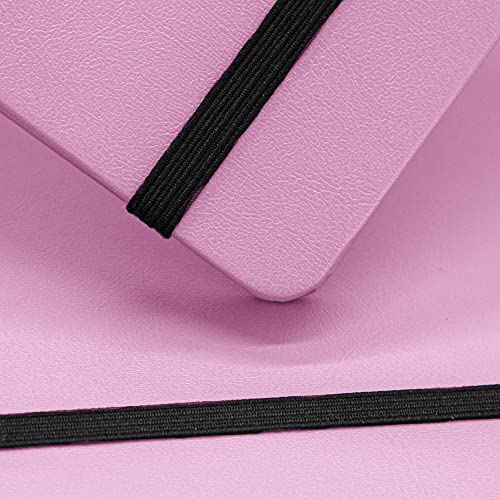 Hardcover Notebook Blank Journal Sketchbook for Drawing, Medium 5.5 by 8.4 Inch, 100 GSM Thick Paper (Pink, Plain) - color: Pink