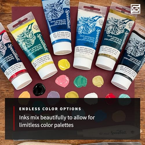 Speedball Water-Soluble Block Printing Ink, 8-Ounce Jar, Process Cyan - color: Process Cyan, size: 8 fl oz