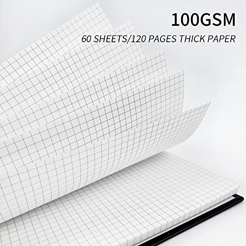 Spiral Notebook 8.5" x 11"-2 Graph&2 Lined Hardcover notebooks | Notebooks for Work&Note Taking, Lined Hardcover Notebook 120 Pages Thick Paper Notebook Hardcover Journal for School, Office - size: A4, style: LINED&GRAPH