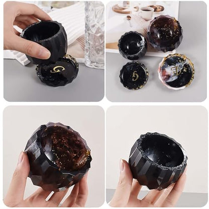 Silicone Resin Mould Flower Pot Set, Succulent Plant Flower Pot Silicone Mould, DIY Flower Pot Molds, Planter Pot Mold, Pen Holder molds - color: Style D