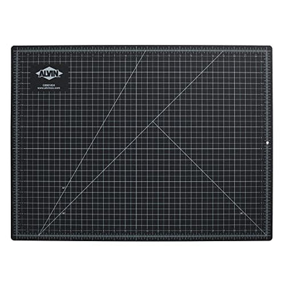 ALVIN GBM Self-Healing Cutting Mat 18 x 24 inch | Double-Sided Green/Black | 5-Layer Gridded Surface for Arts, Crafts and Sewing - Model GBM1824 - size: 24"L x 18"W