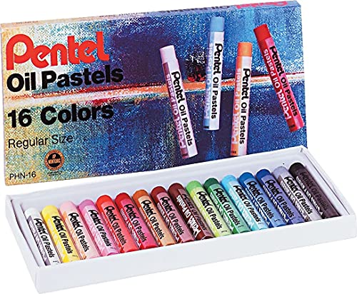 Pentel Arts Oil Pastels, 16 Color Set (PHN-16) - size: 1 Count (Pack of 16)