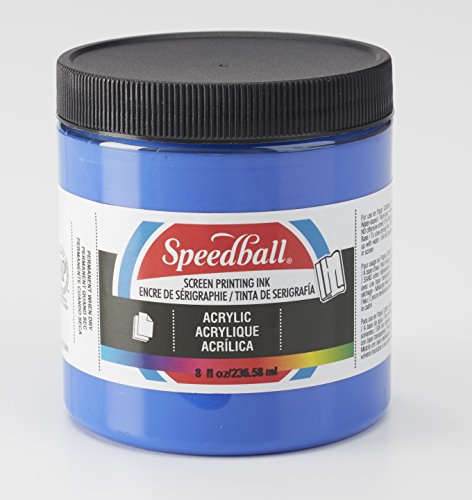 Speedball 004631 Acrylic Screen Printing Ink, 8 fl. oz., Ultramarine Blue - color: Ultramarine Blue