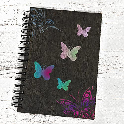 Set of 2 Butterflies and Bee Stencils - Stencils for Painting on Wood, Walls, Art Projects, Furniture, Fabric and More - DIY Bee and Butterfly Stencil for Crafts Reusbable - Each Stencil 7"x7" - color: Butterflies/Bees 7"x7"