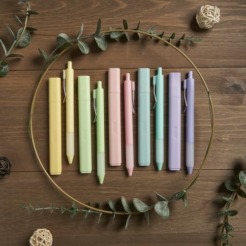 BLIEVE - Aesthetic Highlighters and Gel Pens With Soft Ink and Chisel Tip, Bible Highlighters and Pens No Bleed, Dry Fast Easy to Hold, for Bible Journaling Planner School Supplies (CANDY) - color: CANDY