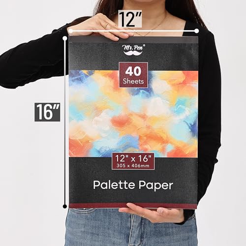 Mr. Pen- Disposable Paint Palette Paper Paint Pad, 12"x16", 40 Sheets - size: 12" x 16", 1 Pack