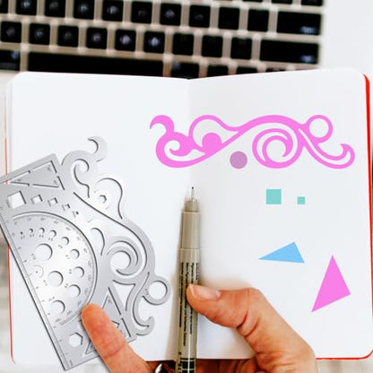 ORIGACH Stainless Steel French Curve Ruler Metal Drafting Stencils