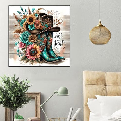 HHMATITS Boots Diamond Art Kits for Adults 14X14IN - color: Boots