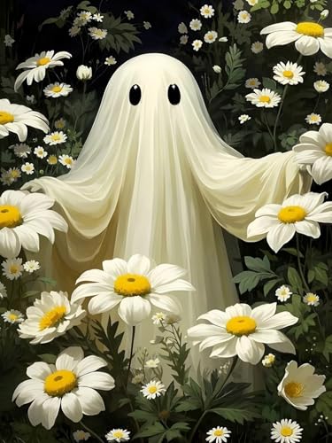 HHMATITS Halloween Ghosts Diamond Art Kits for Adults - color: Halloween-3