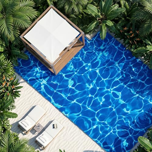 6 Pcs Ripple Water Sticker, Self Adhesive Pearlescent Ripple Streamb Ocean Diorama Coated Paper Water Ripples Sticker for Miniature Lake River Scenery Dolls House Decor
