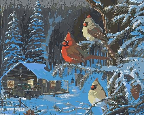 Ledgebay Paint by Numbers Kit for Adults, 16x20 Unframed Canvas - color: Cabin Fever Doughty, size: 16" x 20" Unframed