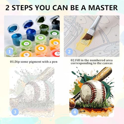 Paint by Numbers Kit for Adults Beginners & Kids Ages 8-12 with Frame - color: style-10