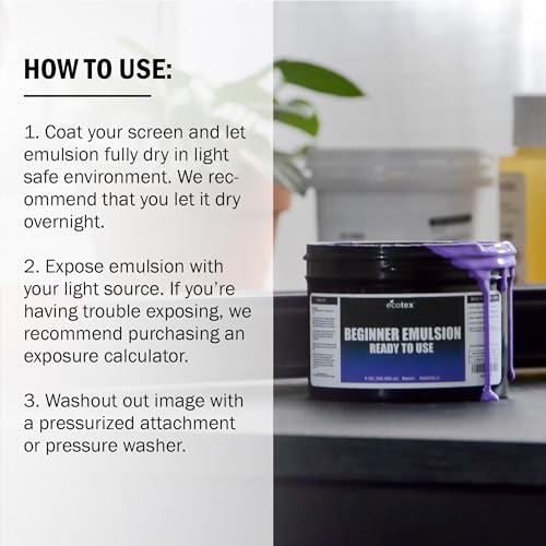 Ecotex® Beginner Screen Printing Emulsion, Ready to Use Photo Emulsion 16oz - size: 16 fl oz