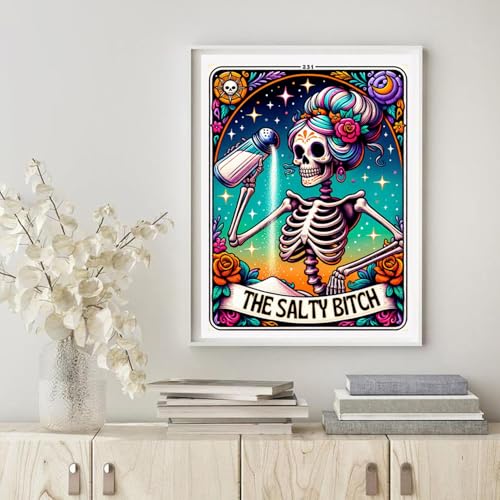 HHMATITS Skull Diamond Art Kits for Adults, Diamond Painting Kit 12x16IN - color: Skull