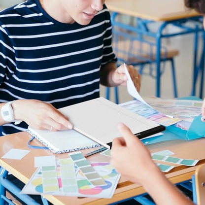 POPRUN Legal Pads, 8.5" x 11.75", 3 Pack, 50ct, 100 GSM, 11/32" Wide Ruled | Writing Notepads, White Thick Notebook Paper with Cardback, 28 Lined Each, Office, Home, Meeting Notes, School - size: Wide Ruled