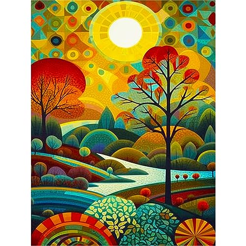 Acudotr Landscape Diamond Art Kits for Adults, Home Decor, 12x16In