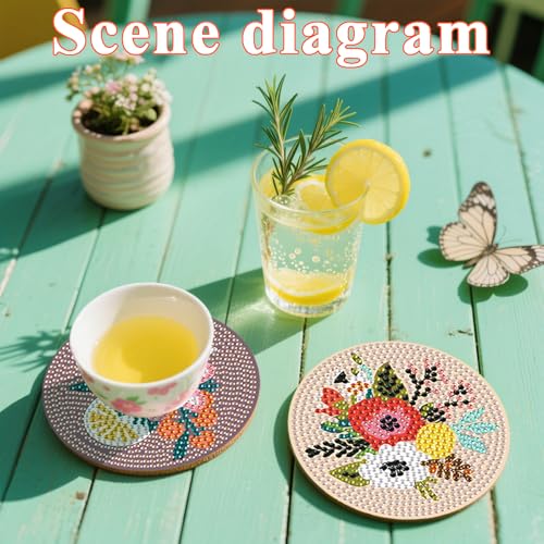 Gem Dots Craft Arts Supplies Party Home Decor 8pcs - color: Eflower