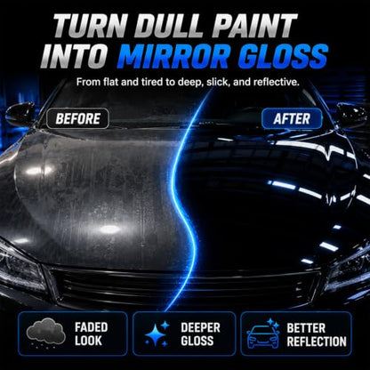 Car Coating Spray, Ceramic Spray Coating, High Shine Car Wax | Waterless Car Wash, Long-lasting Hydrophobic, UV & Stain Resistant, for Window Glass, Wheels, Trim, 17.5 oz with Towel (2pcs) - color: 2PCS