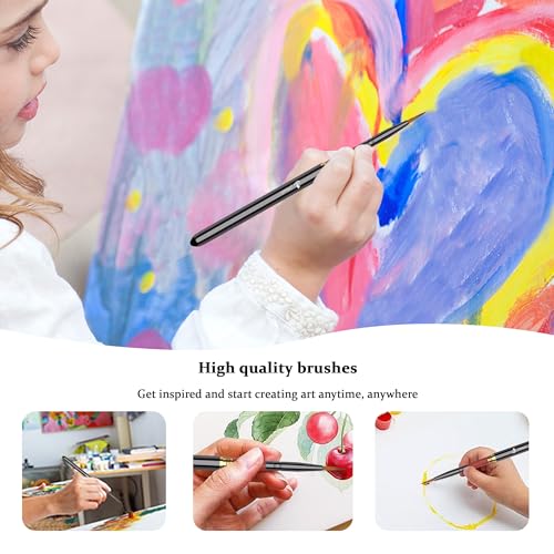 3PCS Travel Watercolor Brush Set with Detachable Portable Design