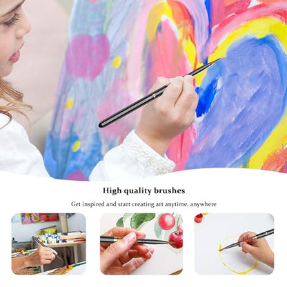 3PCS Travel Watercolor Brush Set with Detachable Portable Design