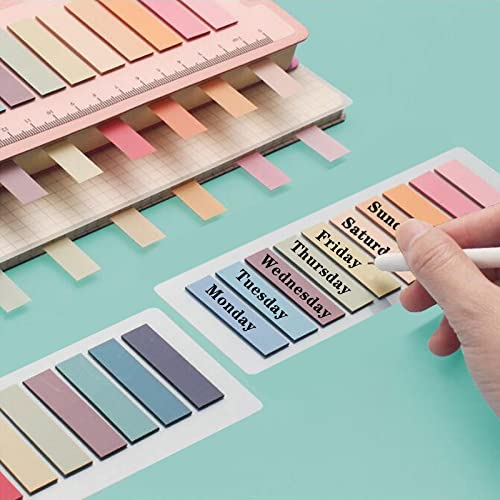 ELII 2000pcs Books Tabs for Annotating,Sticky Tabs Clear Sticky Notes,Page Markers for Notebooks, Multi-Colored Writable and Repositionable Book Flags Strip | Page Markers for Notebooks, Multi-Colored Writable and Repositionable Book Flags,Writable Reposi