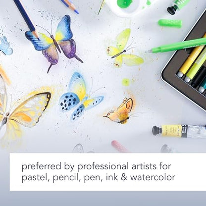 Canson Mixed Media Art Book, 8.3x5.8 inches, 56 Sheets, Blue Cloth Hardcover, Side Wire - Professional Artist Notebook for Painting, Sketching, Drawing - size: 8.3x5.8 inches