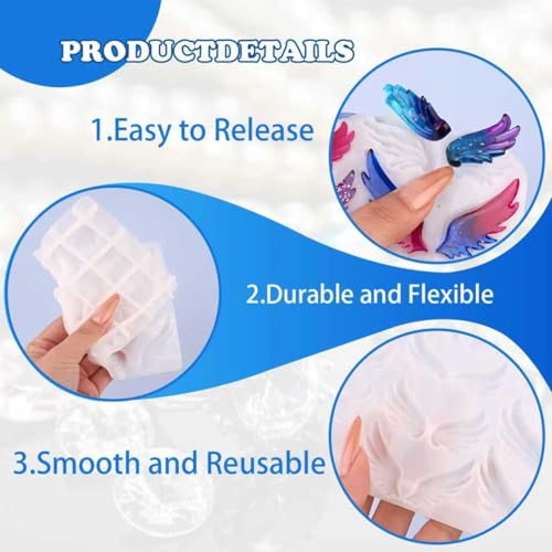 Actvty Wing Resin Molds, Angel Wings Epoxy Casting Silicone Molds for Jewelry Making Earrings, Necklace Pendants, DIY Keychain Resin Crafts