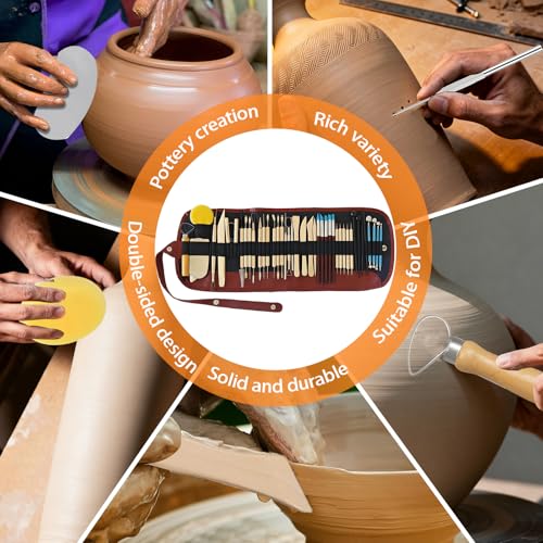 43 Pcs Clay Sculpting Tools Set, Pottery Tools Kit