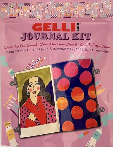 Gelli Arts Journal Kit - All-in-One Printing Kit with 3x5 Gel Plate, Roller, Mini Journal & Mixed Media Supplies, Art Set for DIY Crafts, Handmade Projects for Kids or Adults - color: Journal Kit