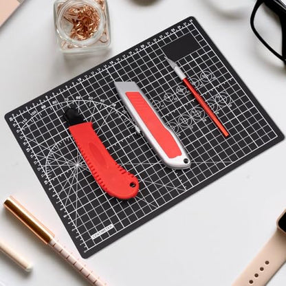DIYSELF 8in×6in Cutting Mat, A5 Self Healing Cutting Mat, Craft Mat - color: Black, size: 8"L x 6"W