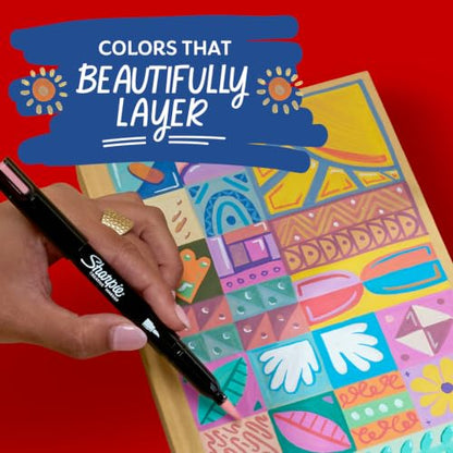 Sharpie Creative Markers Variety Pack, Water-Based Acrylic Paint Markers, Fine Tip, Assorted, 36 Count - style: 36 Count Fine Tip
